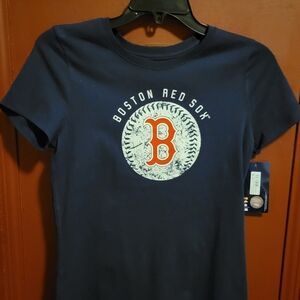 Boston Red Sox Navy Blue Girl Shirt Size 14/16